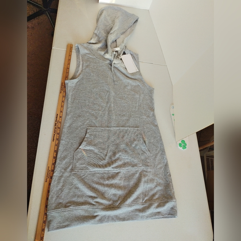 Fabletics Yukon sleeveless sweatshirt Hoodie Dress tunic  L   NWT